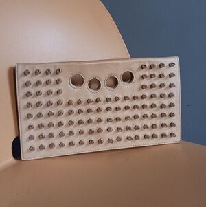 RK Genuine Leather Studded Clutch